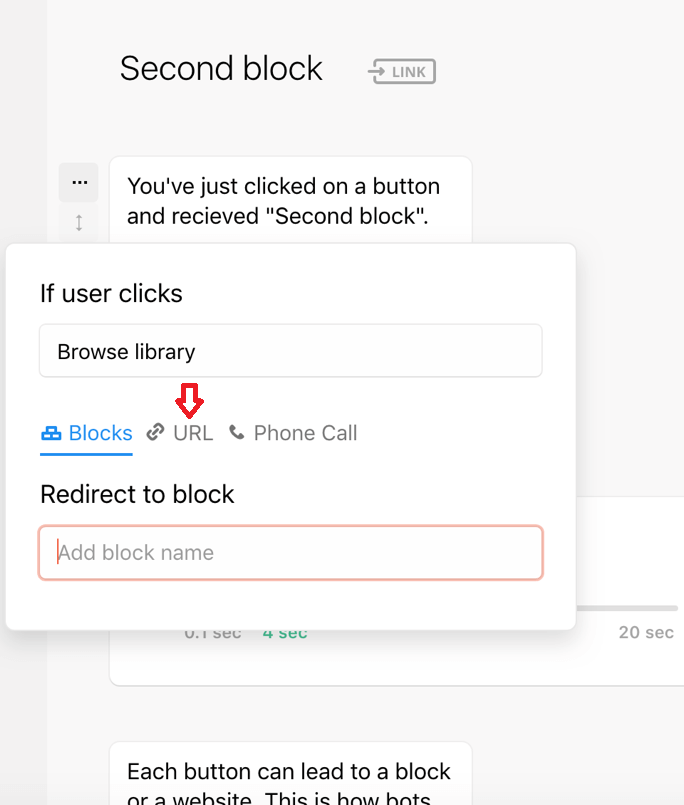 set up blocks in chatfuel