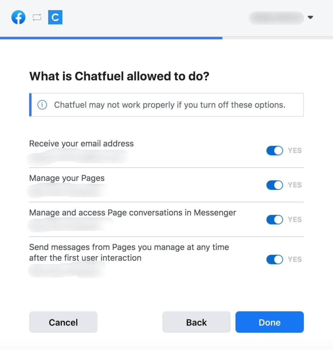 chatfuel set up guide
