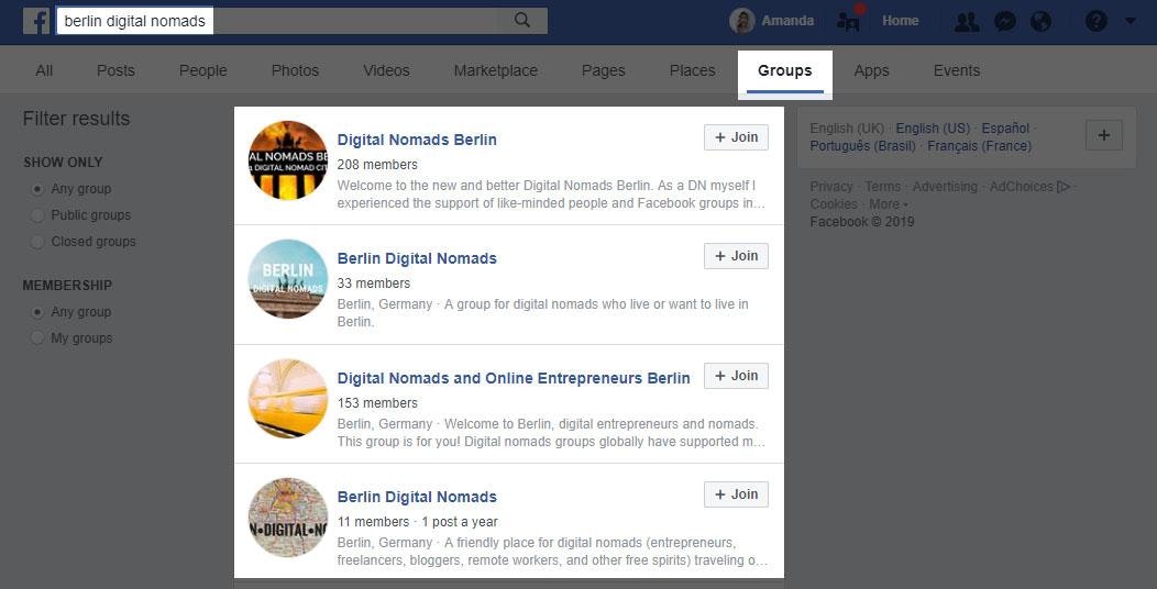 facebook群组