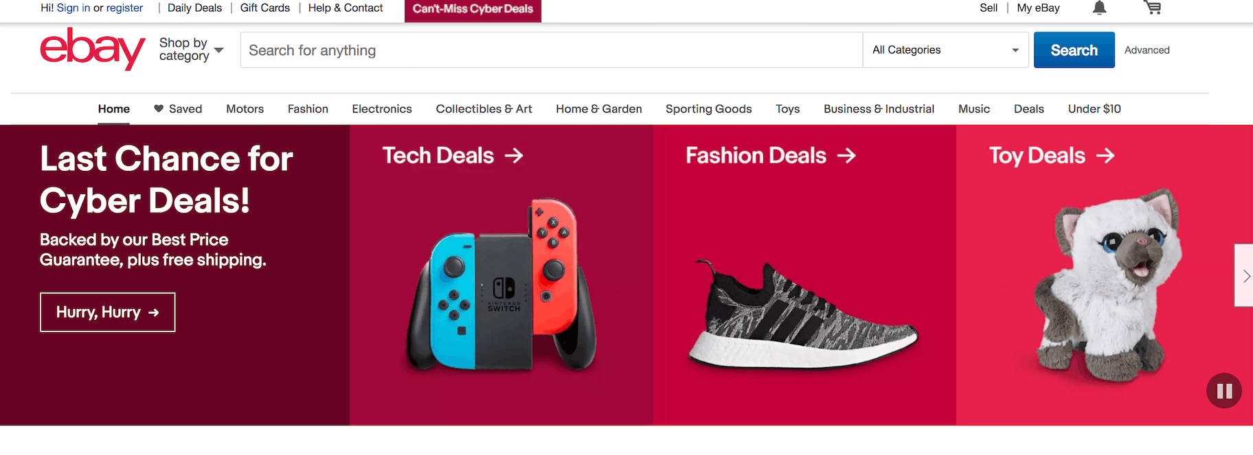 流行的电子商务网站- eBay