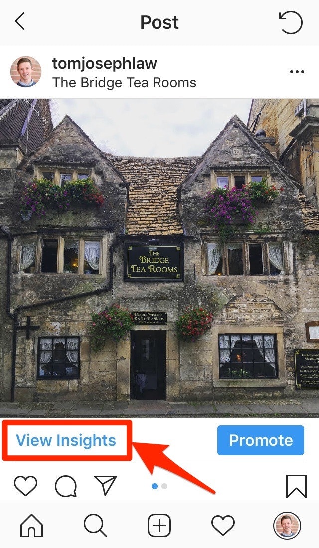 查看来自Instagram Post的见解