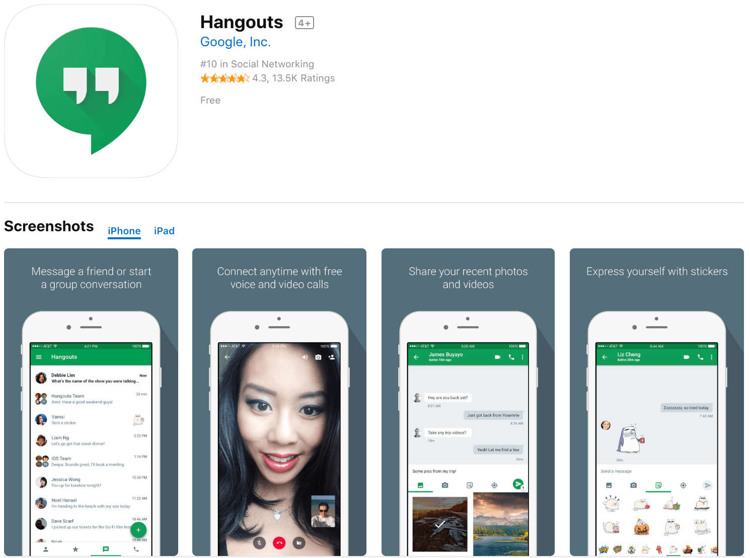 营销应用Hangouts