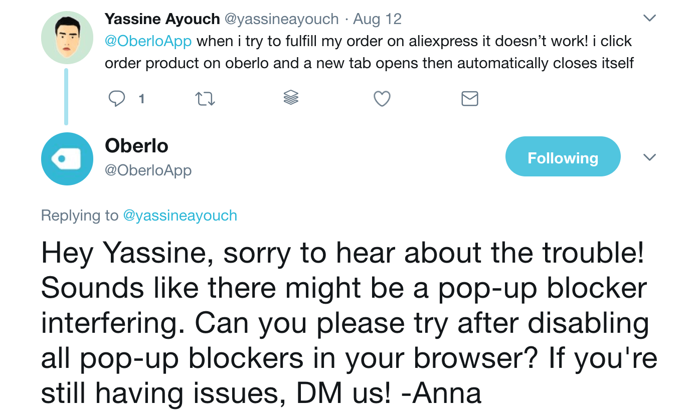 Twitter Customer Service