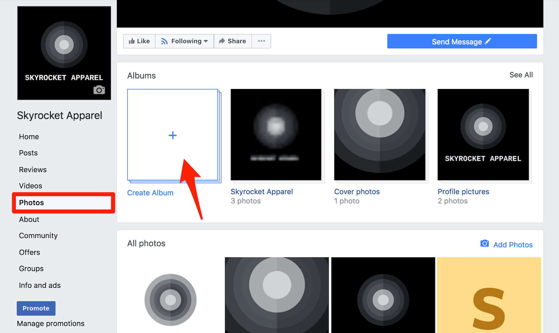 Facebook商业页面照片