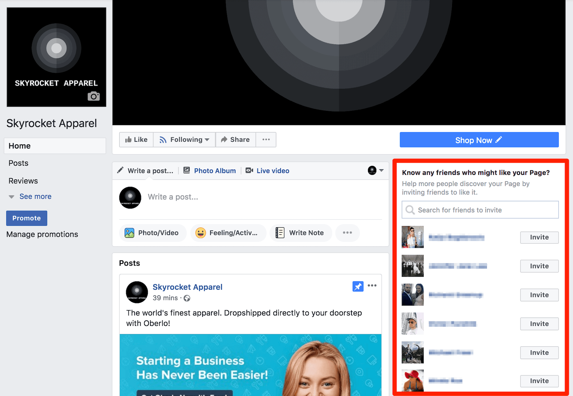 在facebook上邀请好友