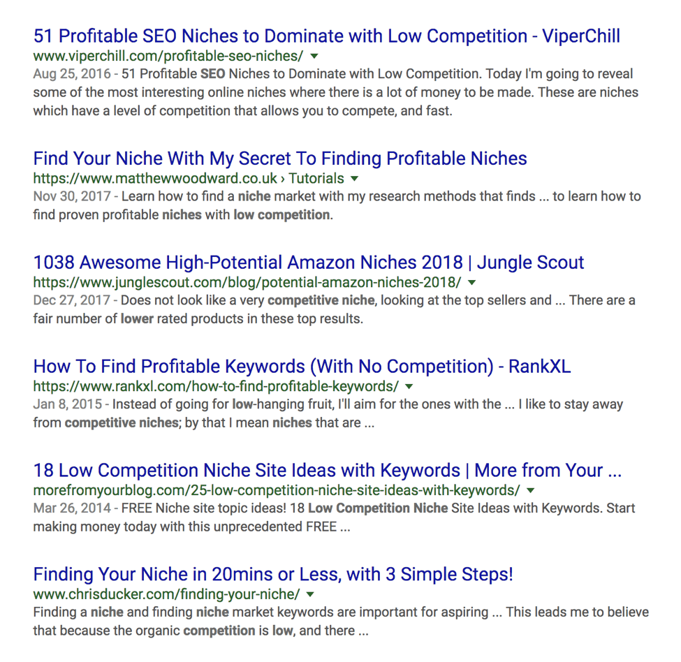 finding niche products