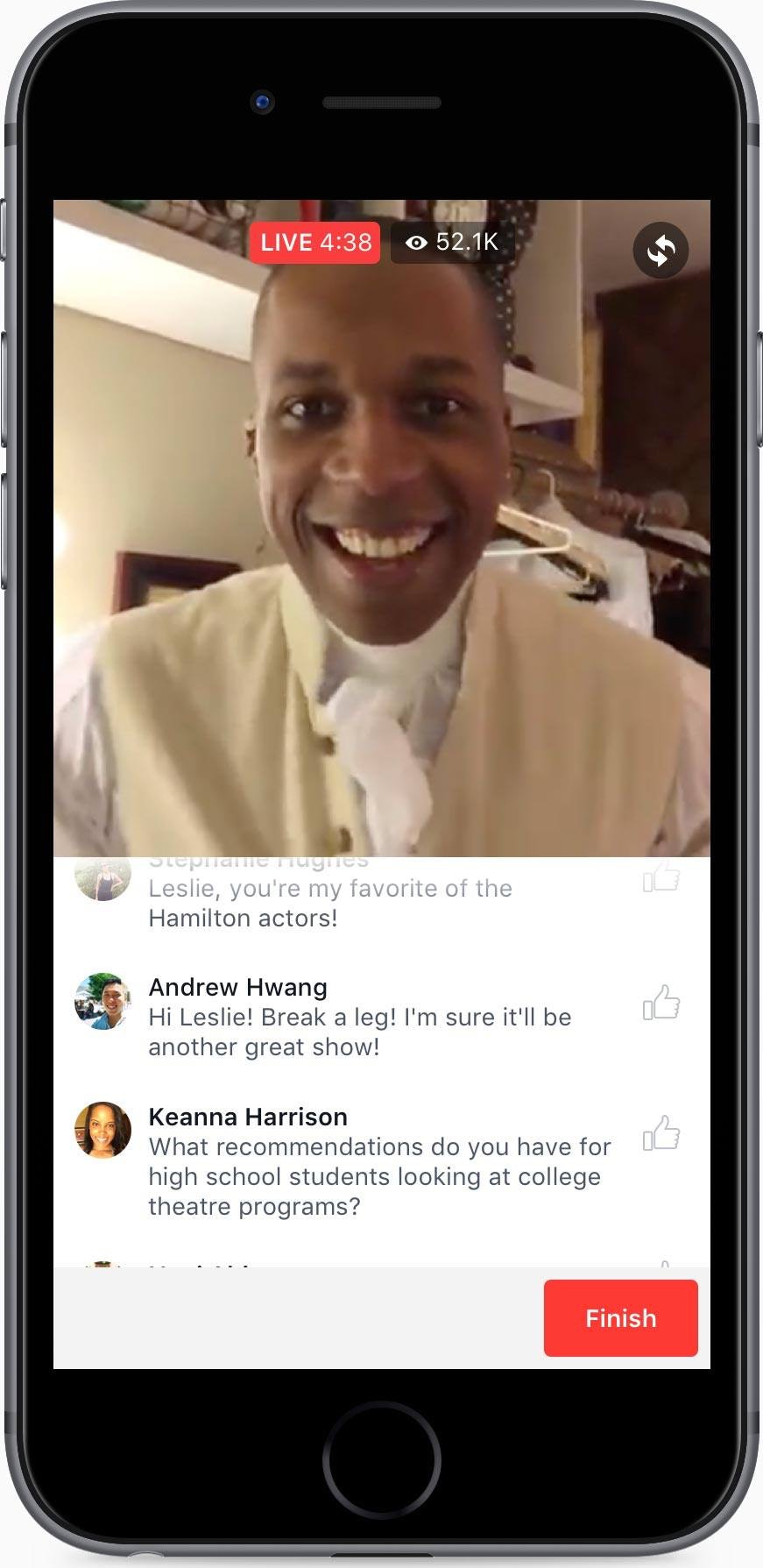 问答Facebook直播视频