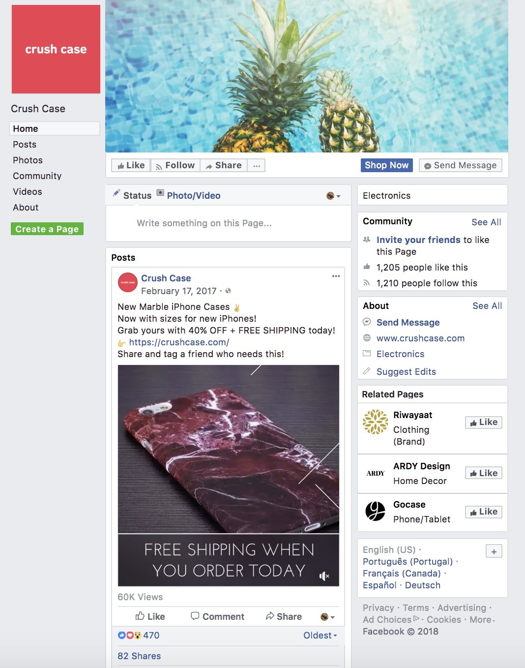 碾压Facebook页面