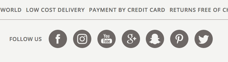 一系列的社交媒体按钮的电子商务领先一代