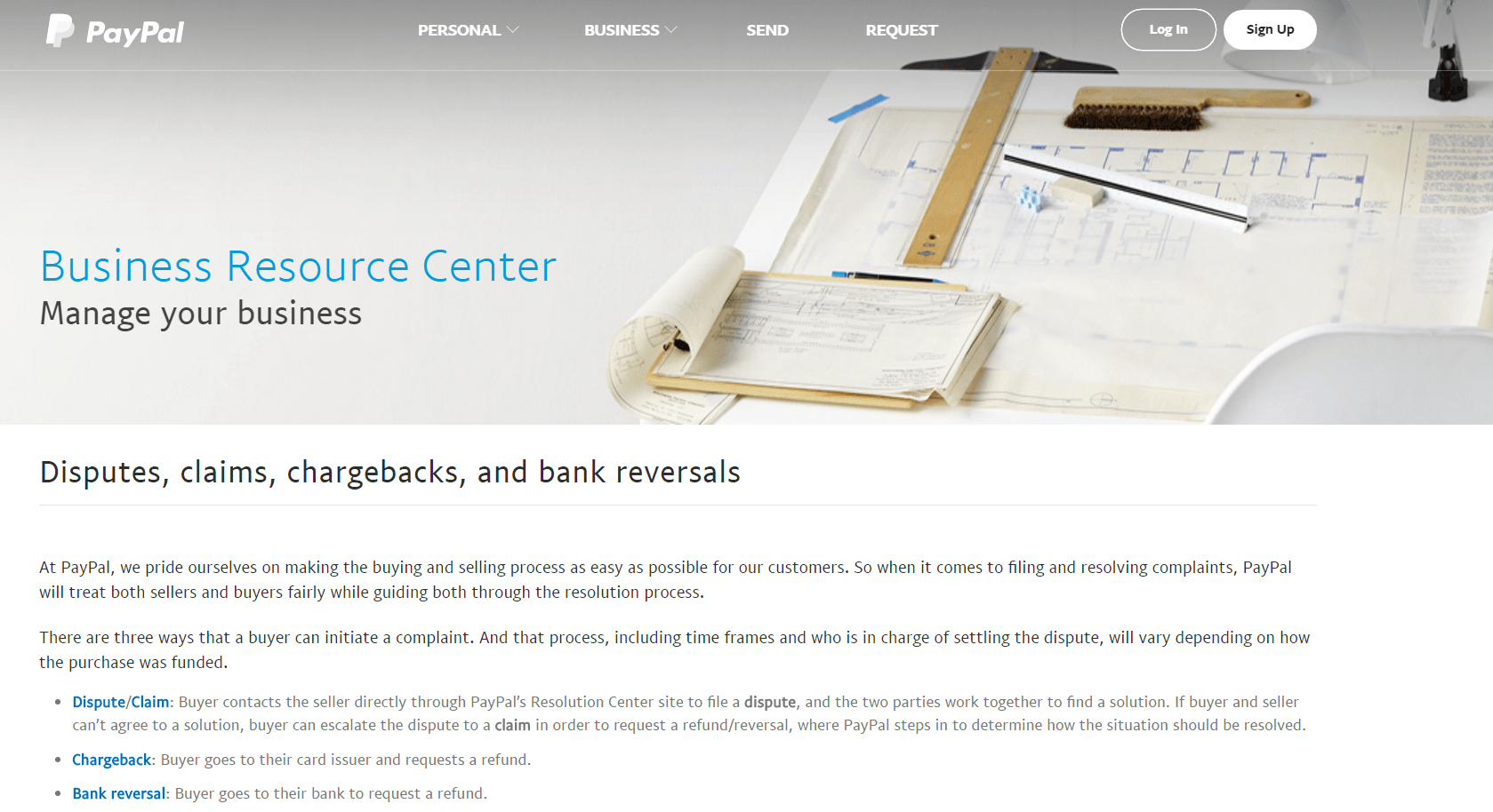 paypal chargeback policy