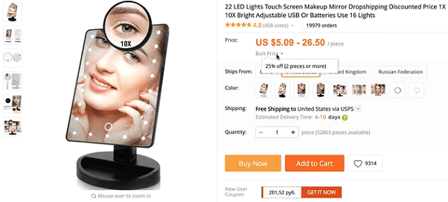 如何为LED镜子定价，这是梅尔文的产品推荐之一