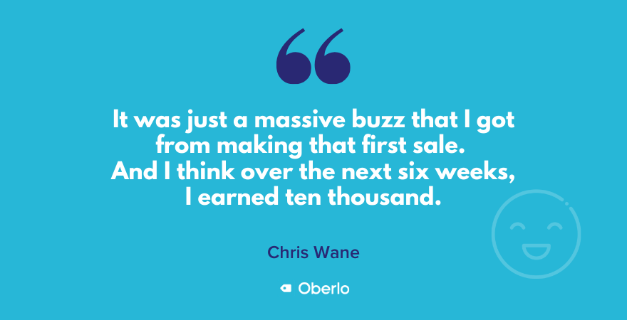 Chris on the buzz from his first sale