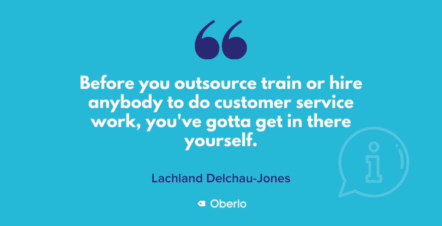 Lachie talks about outsourcing customer service