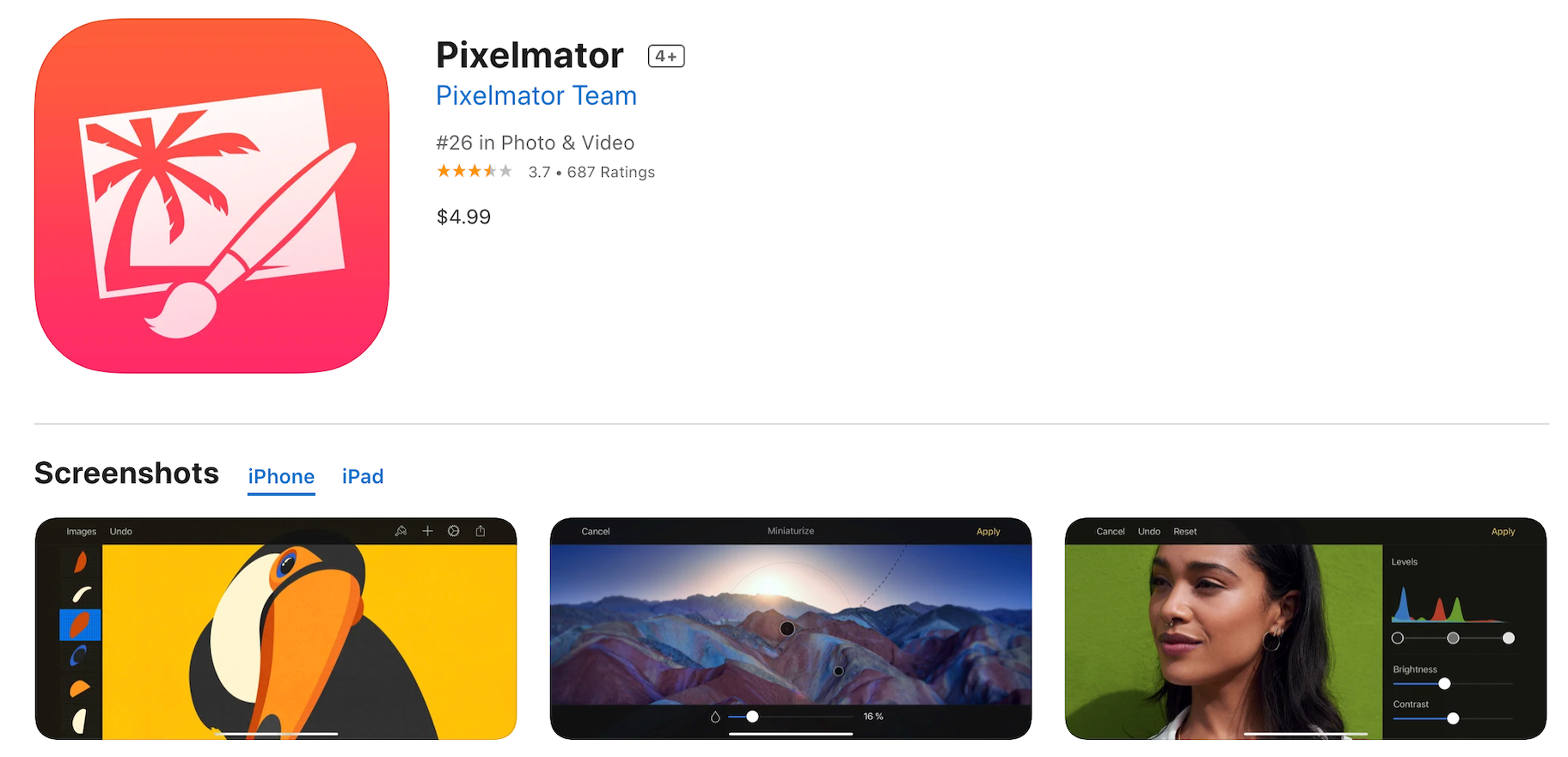 Pixelmator付费照片编辑应用程序