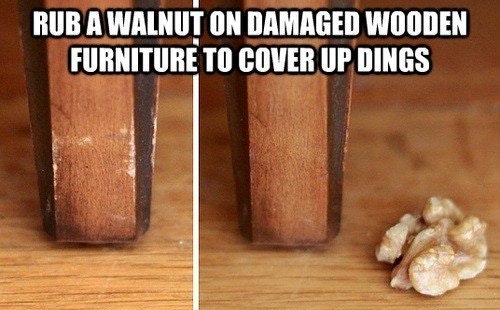 如何修复木制家具上的凹痕