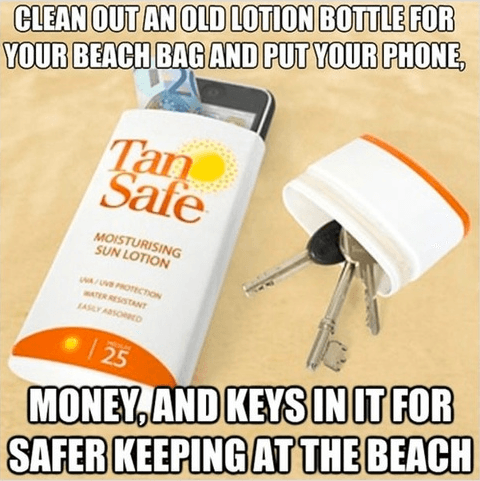 如何在海滩上保持物品安全