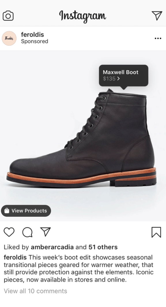 Instagram购物广告
