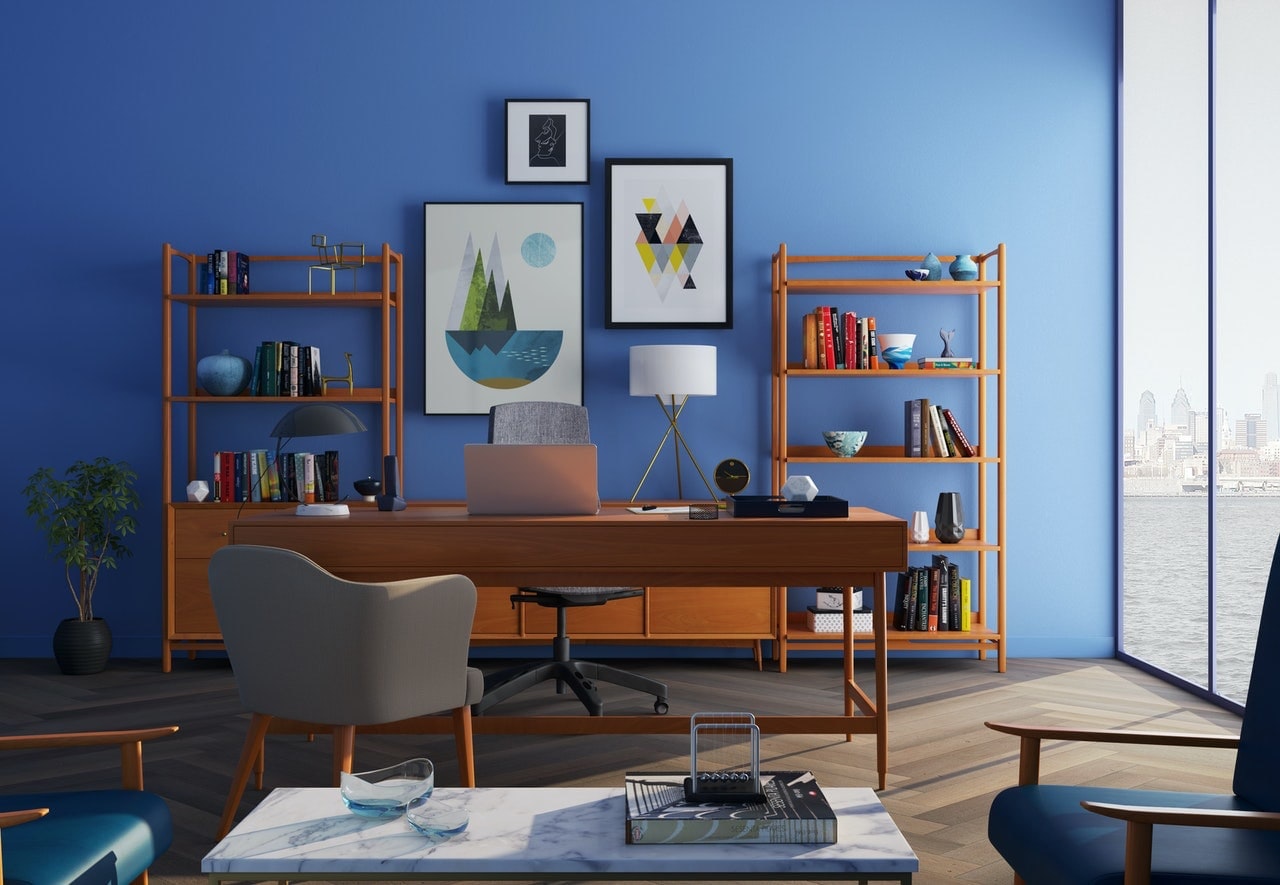 像注入色彩这样的家庭办公室想法可以改变一个空间