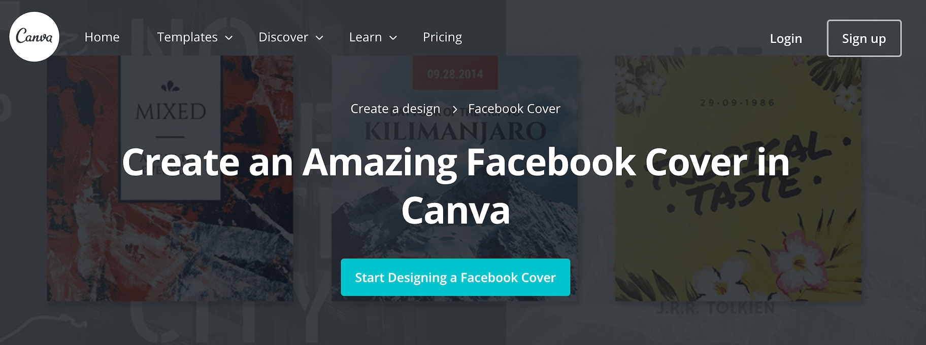 Canva Facebook封面照片制作和模板