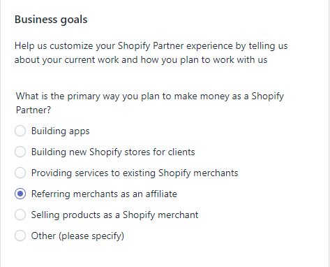 建立shopify合作伙伴