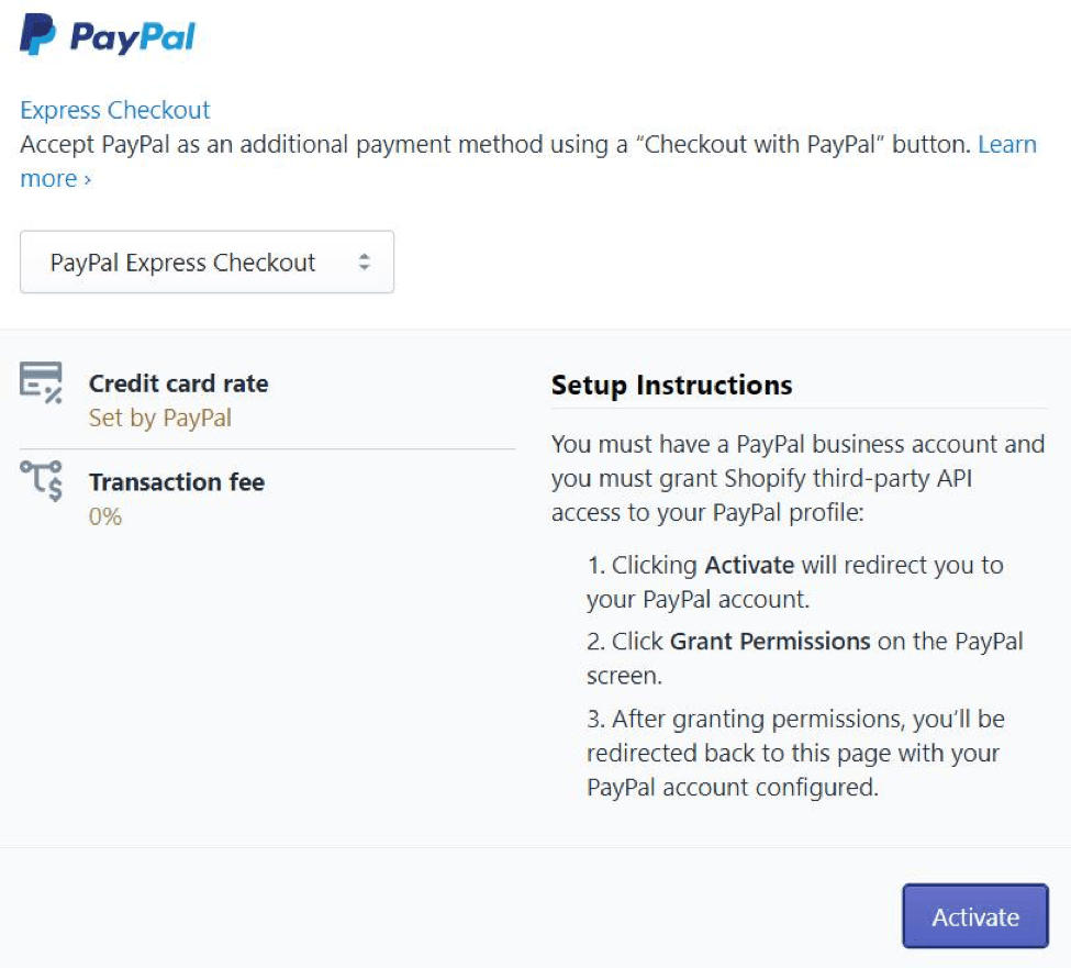 PayPal支付页面