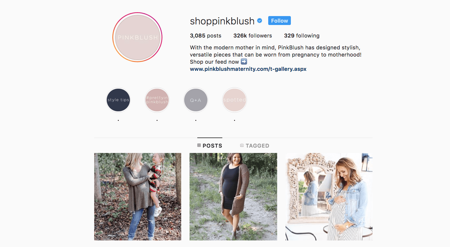 Shoppinkblush在instagram上得到了验证