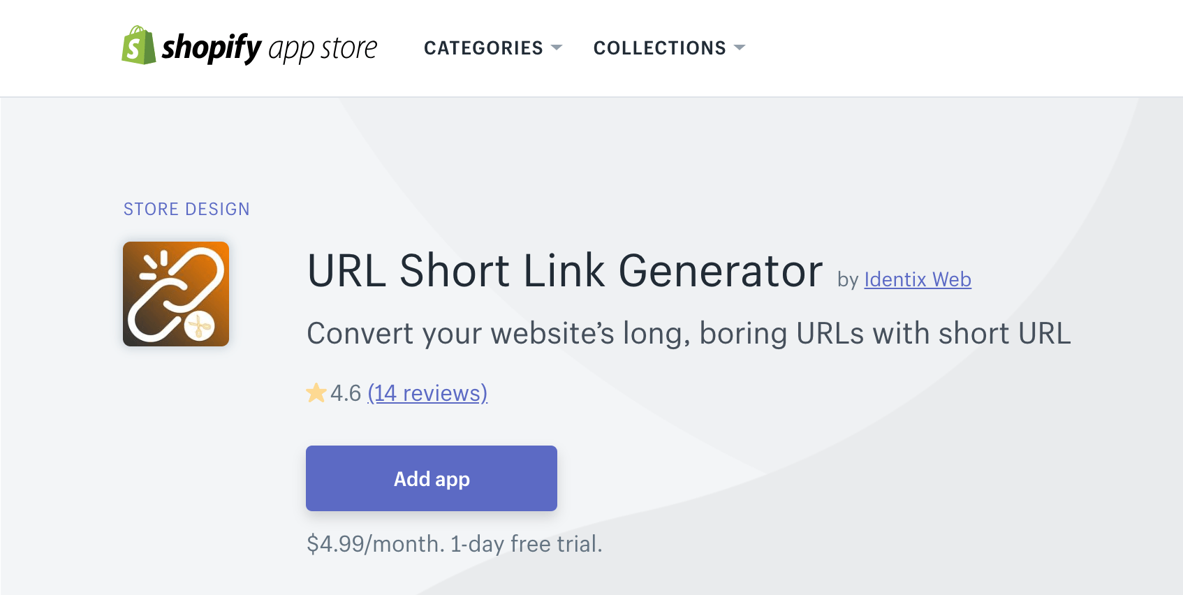 Shopify URL短链接生成器