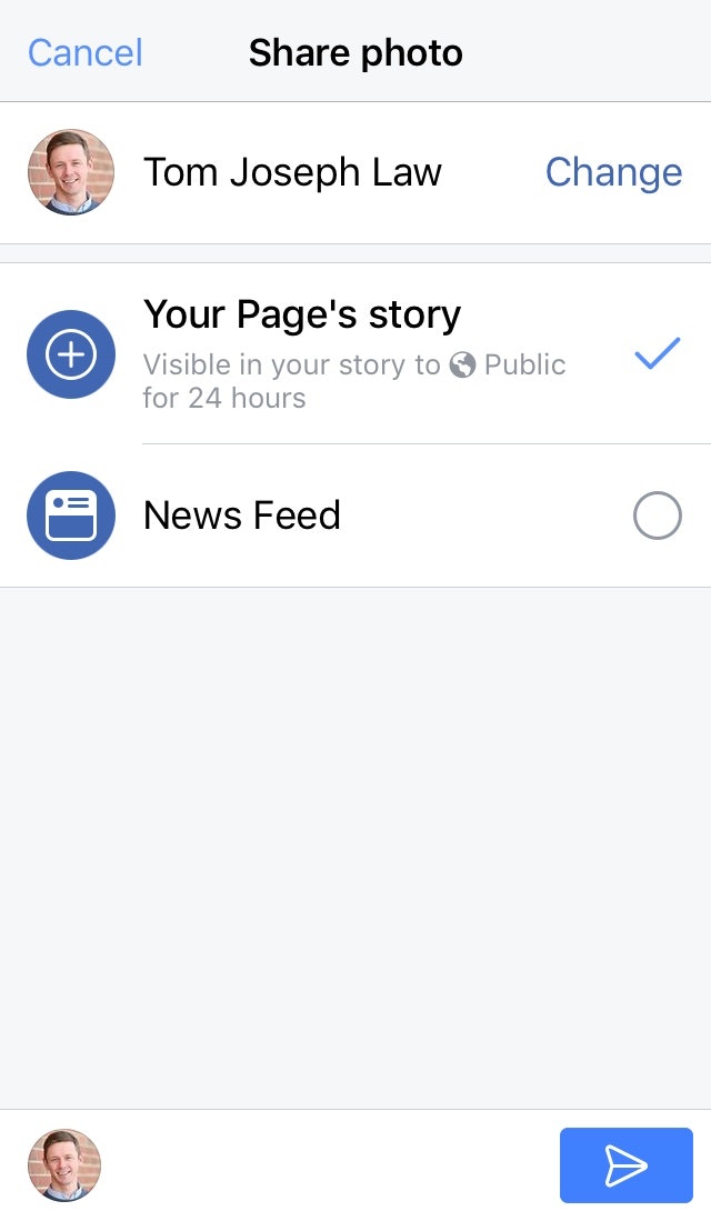 Facebook故事分享