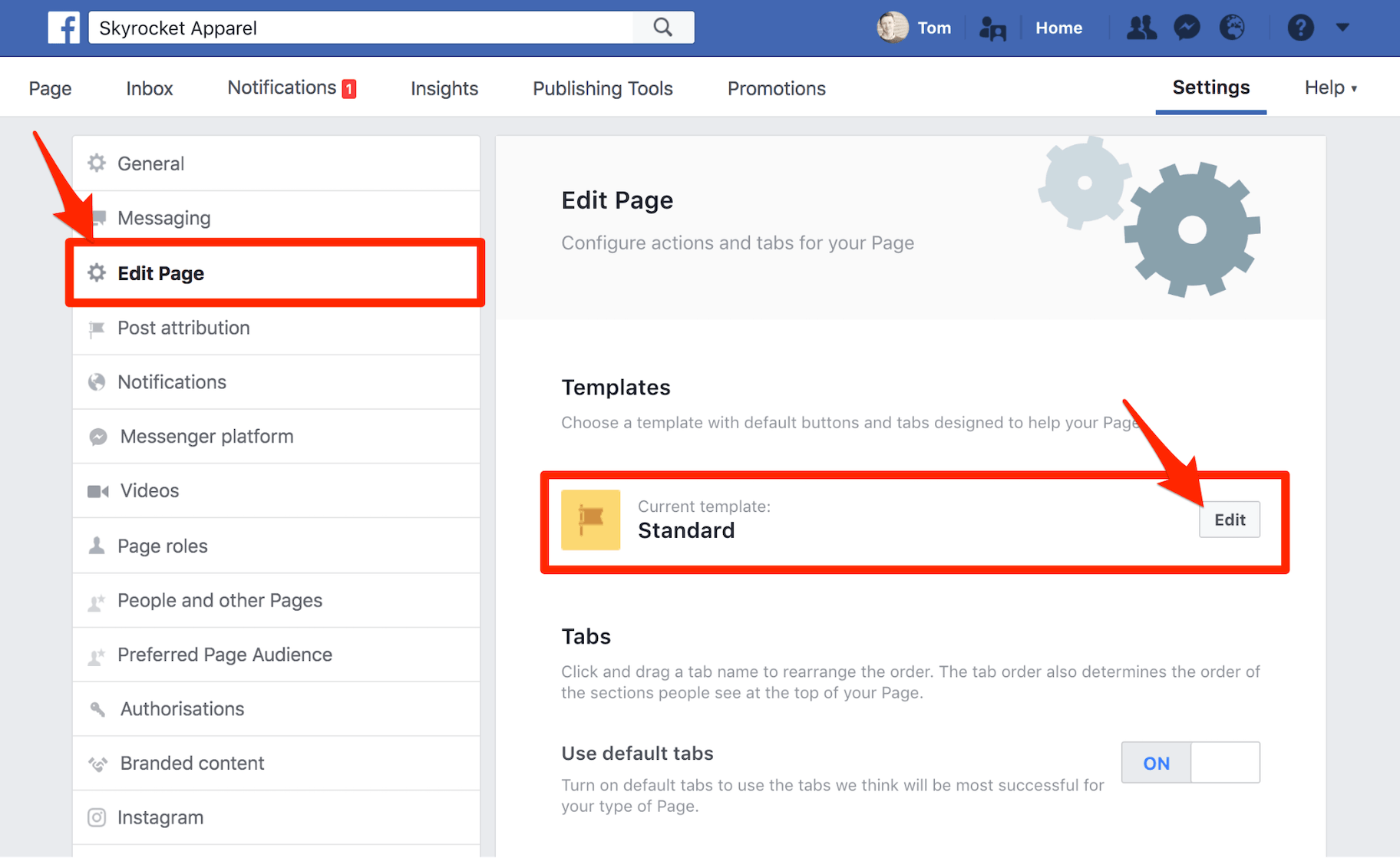 Facebook商业页面模板