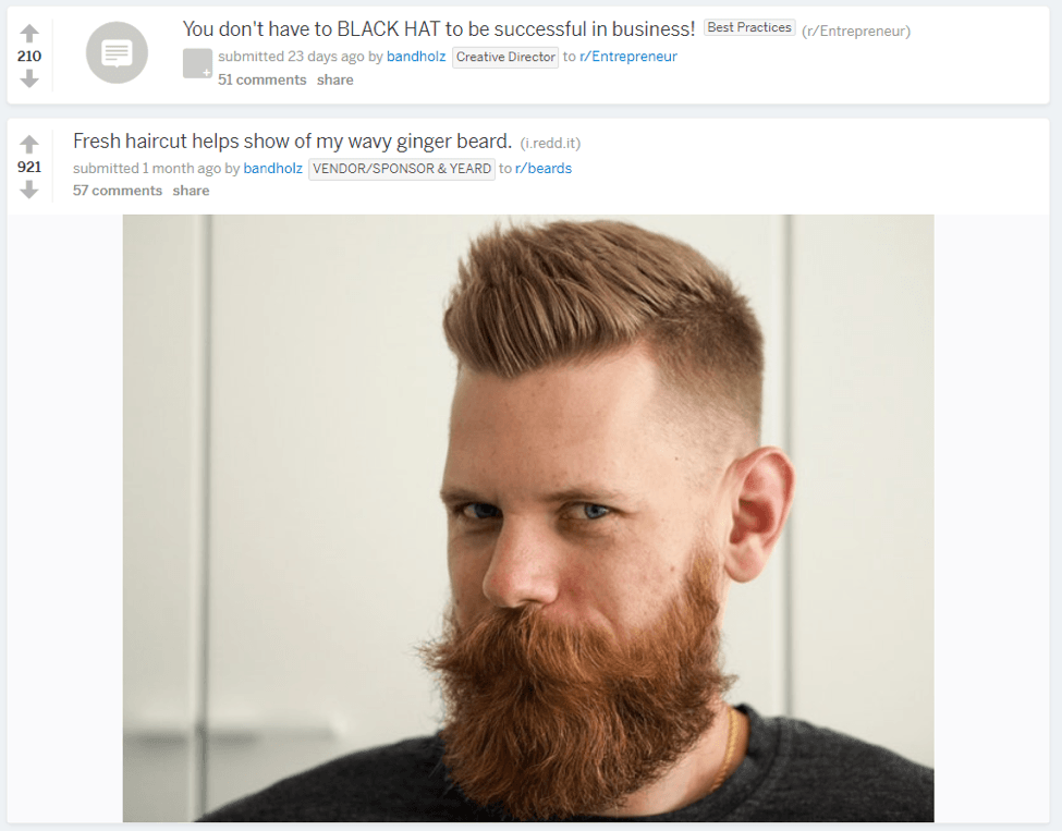 Beardbrand reddit的帖子