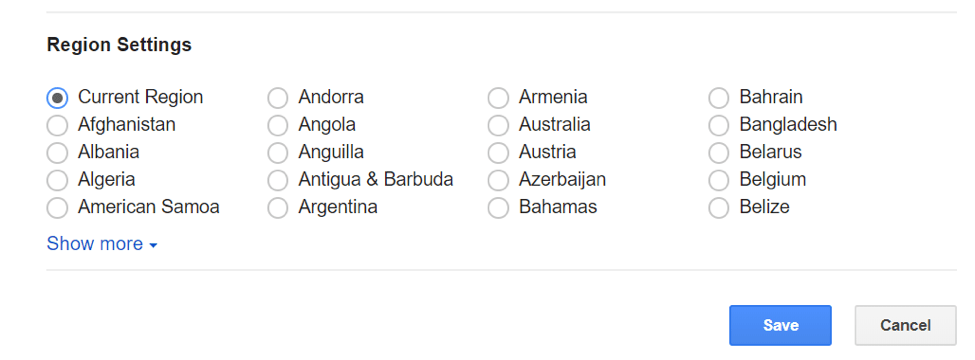 region settings谷歌搜索