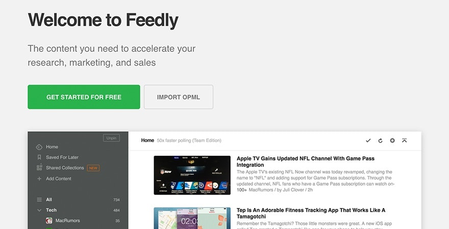Feedly -社交媒体工具