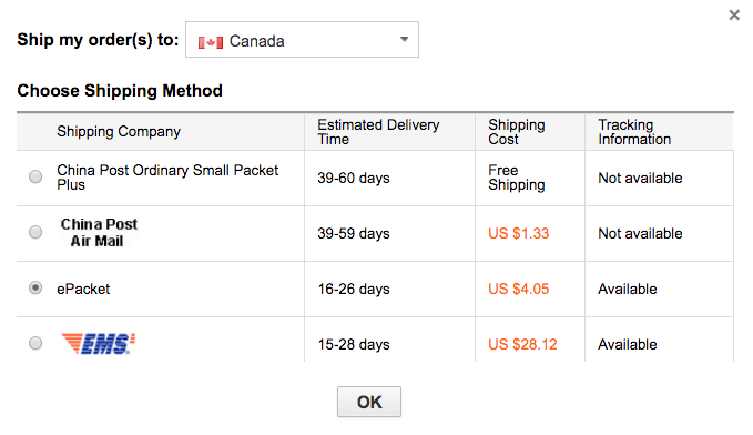 加拿大运输成本