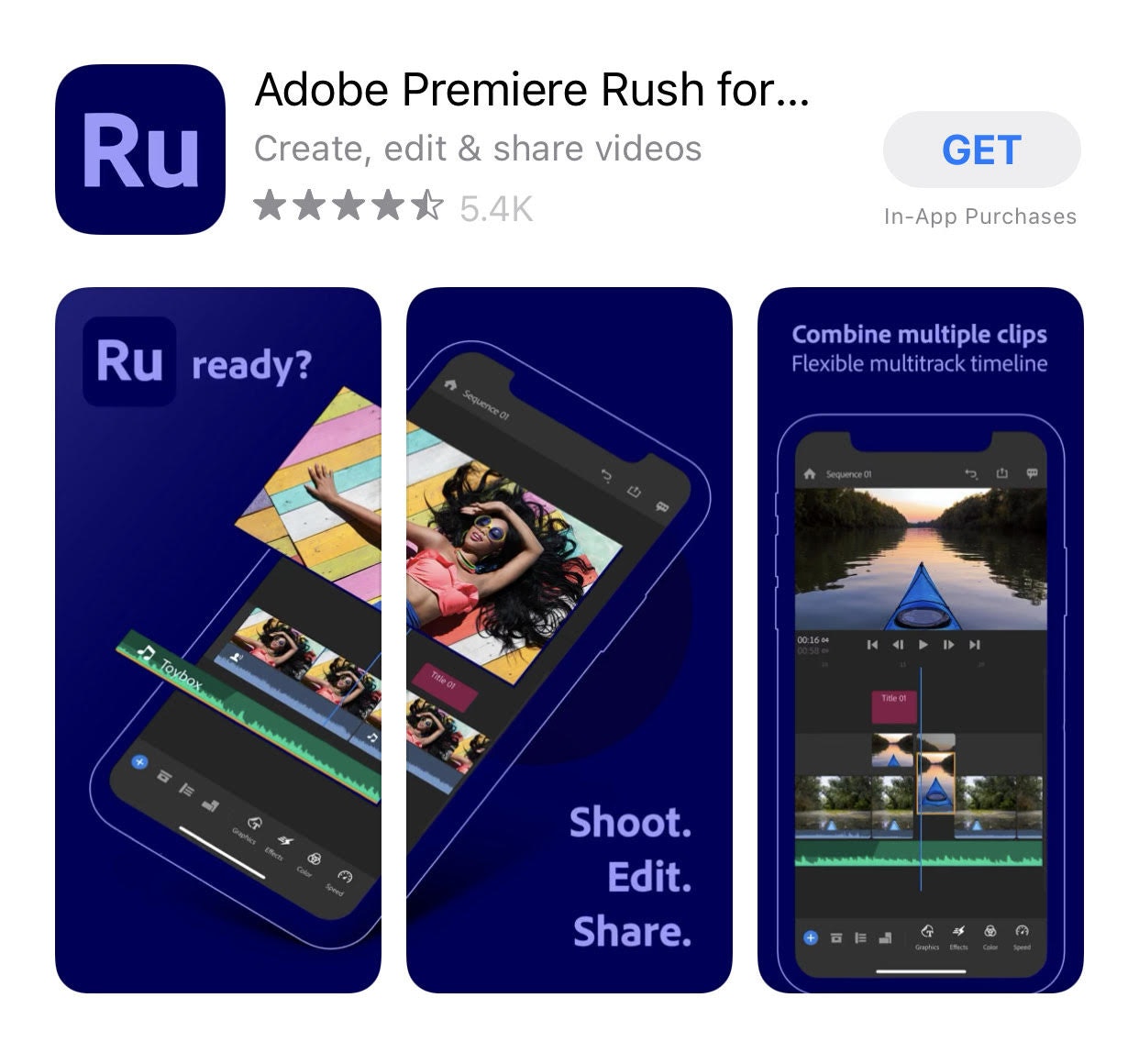 Adobe premier rush移动编辑