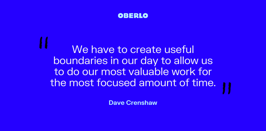 Dave Crenshaw谈如何建立时间界限