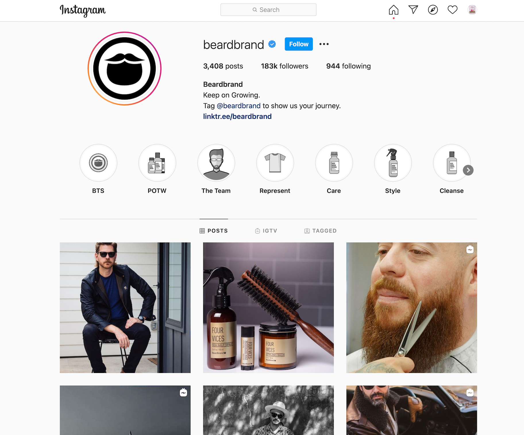 胡子品牌instagram