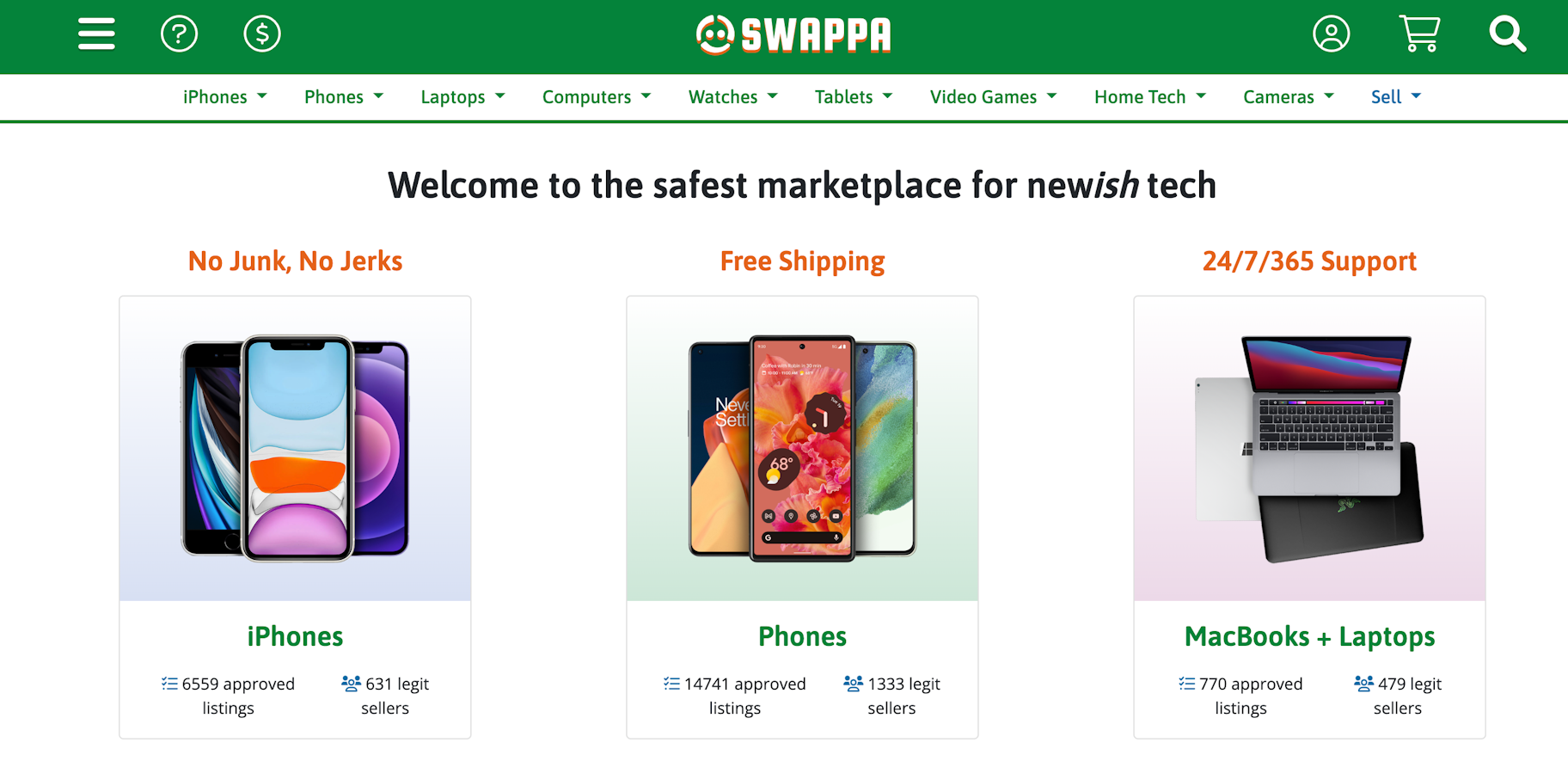 科技买卖市场:Swappa
