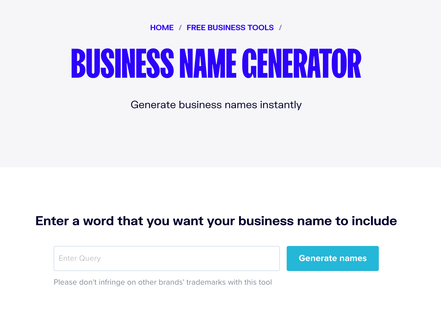 Oberlo business name generator