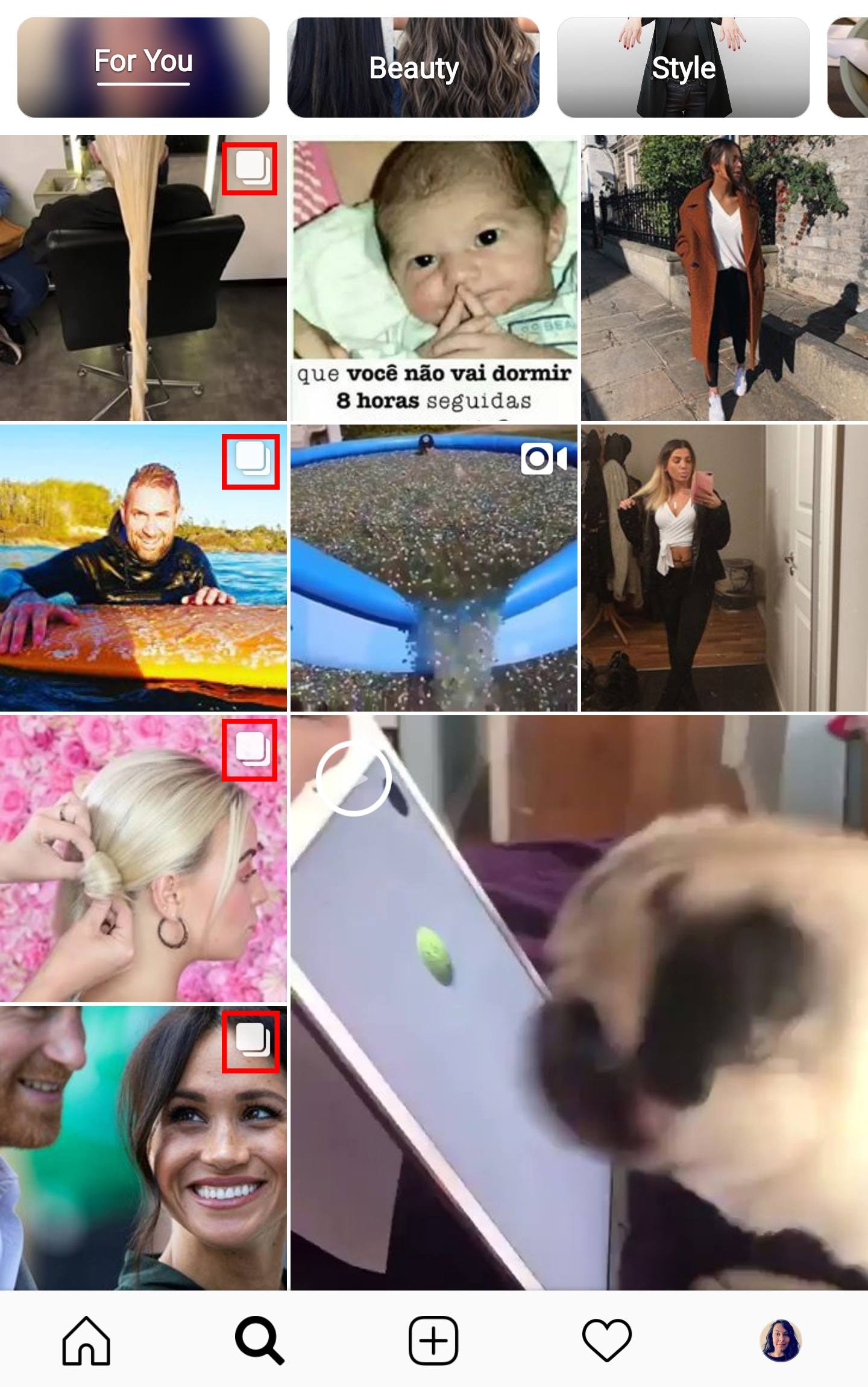 Instagram搜索旋转木马帖子